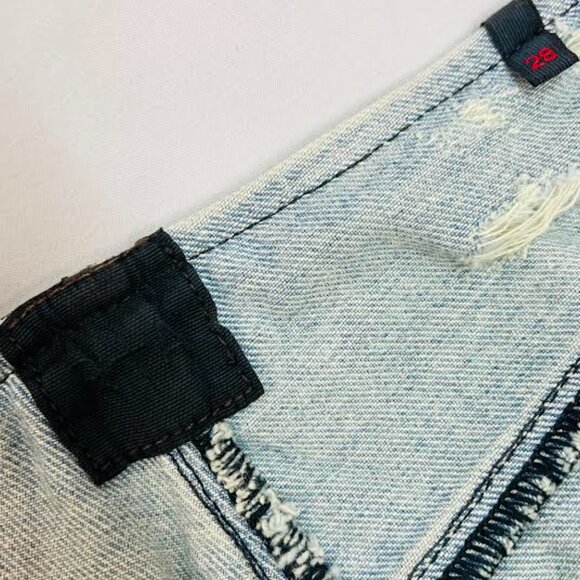 NEW ! RTA CHAPLIN WASHED TORN ZIP AROUND JEAN SIZE-27 - Picture 6 of 15